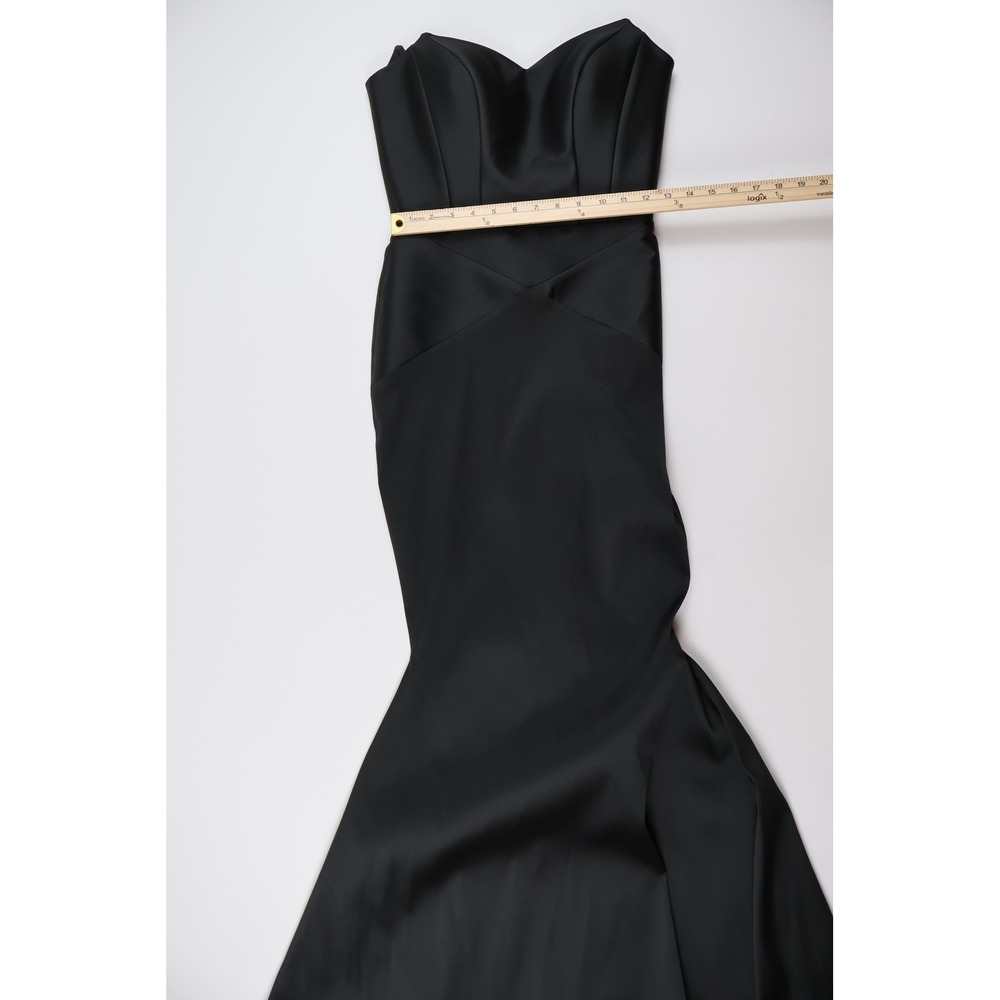 CRISTALLINI Gown Mermaid Strapless Black Solid 4 NWT - Picture 11 of 16